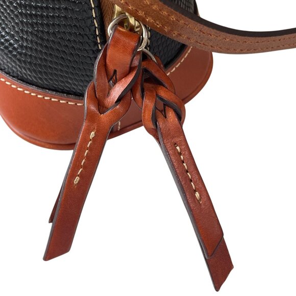 Dooney And Bourke Black Embossed Leather Satchel Crossbody Bag Vintage Classic - Picture 11 of 11